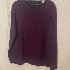 Tommy Bahama Deep Purple V-Neck Sweater